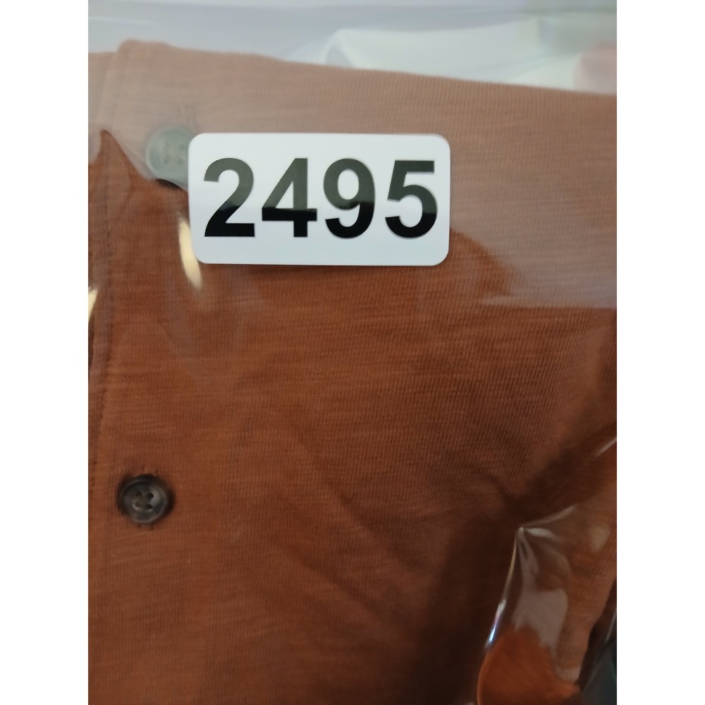 Old Navy Womens L 10-12 Rust Orange Cotton Slub Jersey Button Up Camp Shirt NEW - Picture 10 of 10